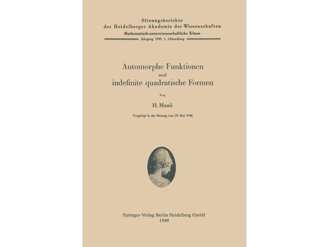 Livro Automorphe Funktionen Und Indefinite Quadratische Formen De Hans Maass (alemão)