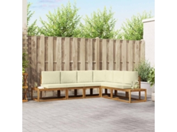 Vidaxl 6 Unid. Conjunto De Sofás Para Exterior Natural E Creme