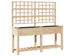 Conjunto 1 Vaso De Jardim Vidaxl Bege Abeto Chinês (161 X 46 X 152,5 Cm)