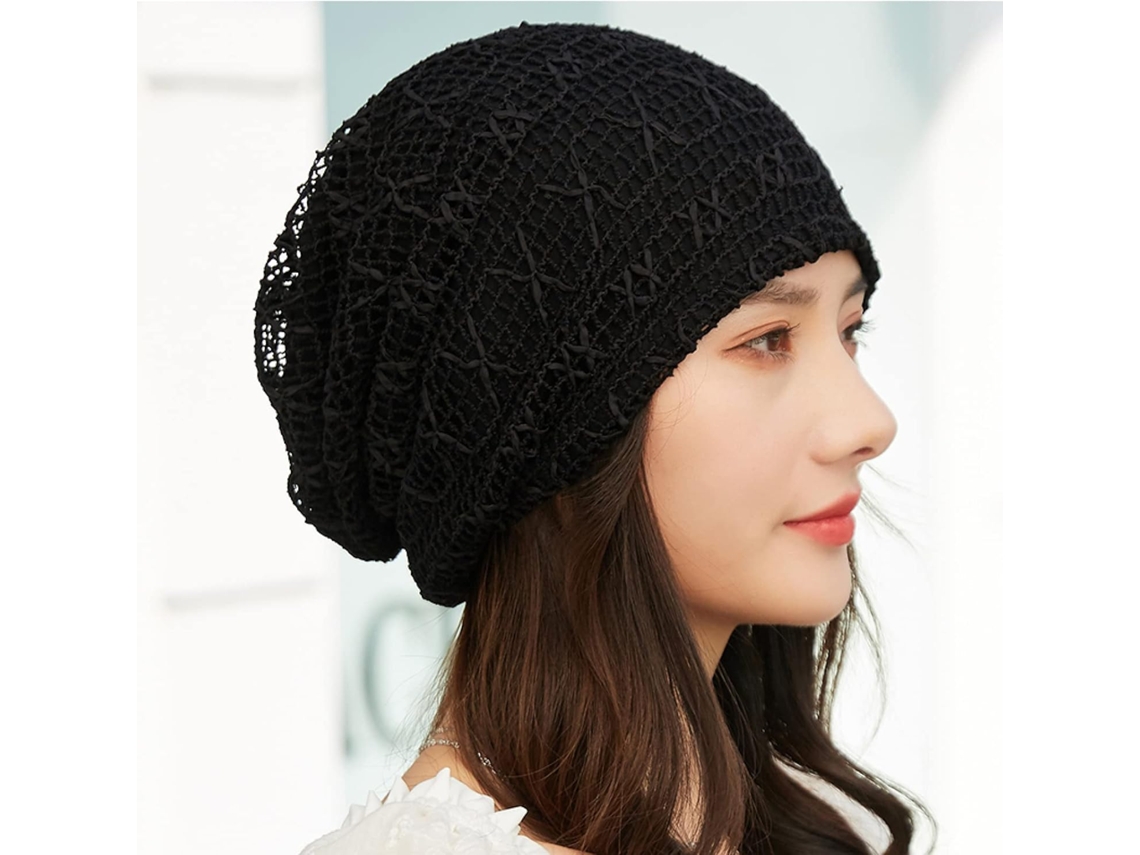 Gorro Masculino de Inverno com Abertura para Rabo Cavalo, Feminino Tricô Elástico, Inverno, Quentinho, Quente
