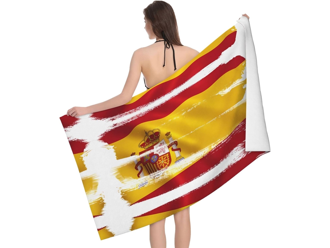 Toalhas De Banho De Microfibra Estampadas Com A Bandeira Espanhola