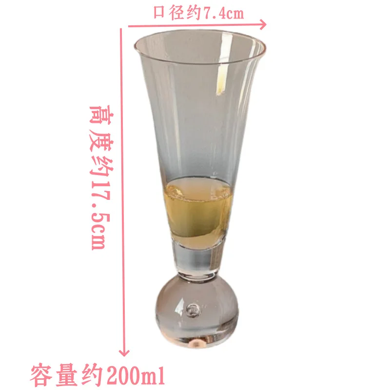 Taça de Champanhe Criativa em Formato de Planeta , Ideal para Cerveja, Suco, Outras Bebidas e Vinho. MDUG (transparente, 200 Ml)