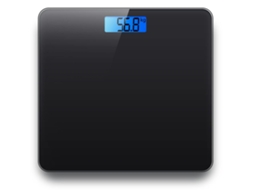 Balança Digital Eletrônica de Banheiro para Peso Corporal, Plataforma de 26x26 Cm, Capacidade de 180 Kg AQUAFORGE