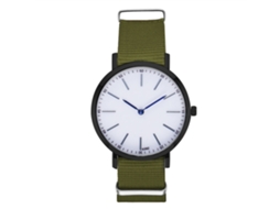 Reloj De Cuarzo Para Hombre Con Correa De Nylon Color Verde Ejército Casual Elegante