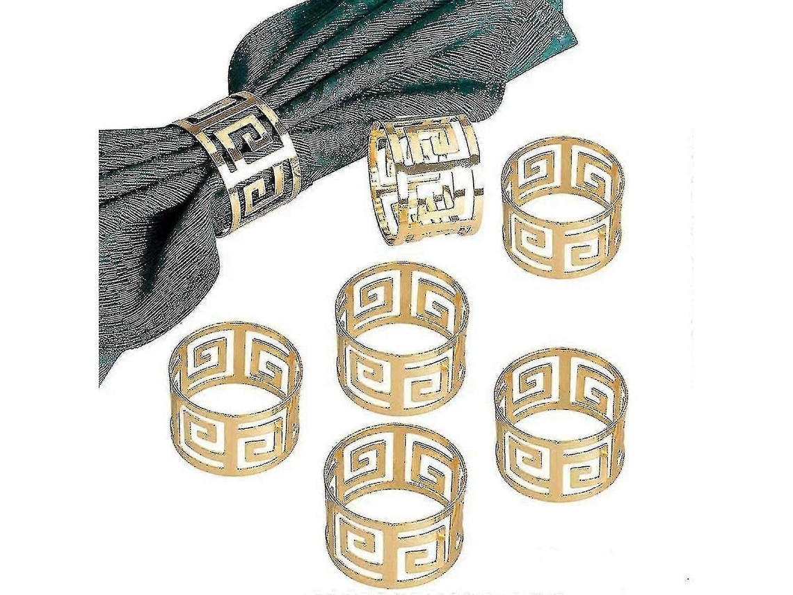 Pacote Com 6 Porta-guardanapos De Metal Com Fivela