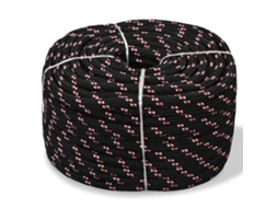 vidaXL Corda náutica em polipropileno 12 mm 250 m preto