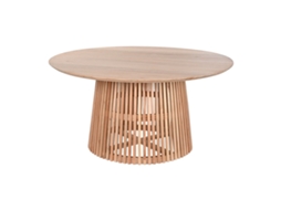 Mesa de Jantar HOME ESPRIT Natural Madeira de Cedro 150x150x75 cm