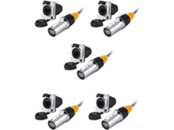 Conjunto de 5 Conectores de Rede Rj45 À Prova D'água Ip67 / Plugue Ethernet À Prova D'água para Uso Externo SFUSHOS