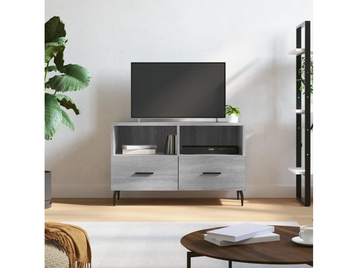 Vidaxl Móvel De Tv 80x36x50 Cm Derivados De Madeira Cinzento Sonoma