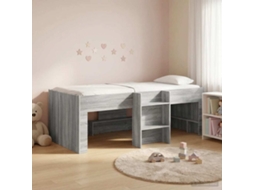 Vidaxl Cama Alta Para Crianças Sonoma Cinzento 75 X 190 Cm