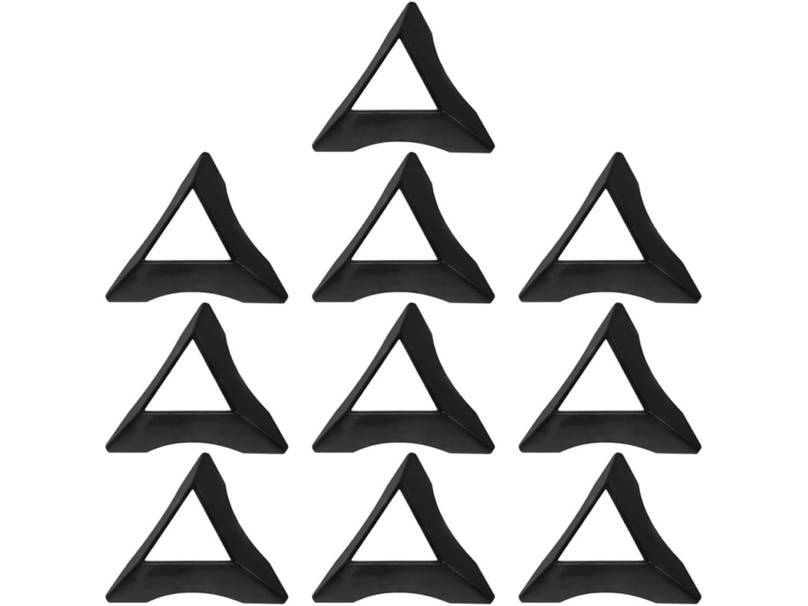 Conjunto De 10-suportes Triangulares Transparentes Em Formato Cubo, Bases De Plástico Para Exibição E Armazenamento