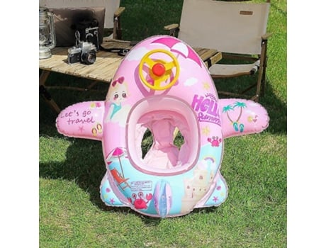 Assento de natação infantil para bebês, círculo inflável, anel de natação para piscina, assento de água para bebês com guarda-sol, brinquedos de festa na praia de verão Wiuos