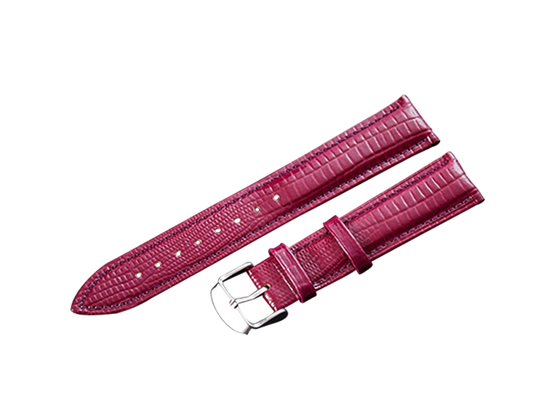 Cinto Relógio Couro Pu Grão Lagarto Casual Fashion 20mm Roxo