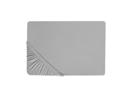 Sábana Beliani Hofuf De Algodón Gris 140x200x25