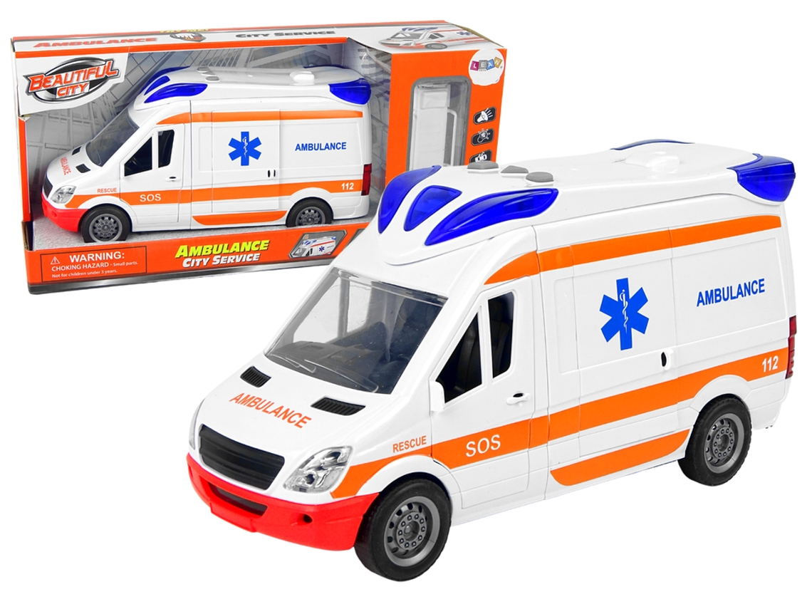Ambulância Interativa Maca Com Luz E Efeitos Sonoros! Abertura De Portas B.active
