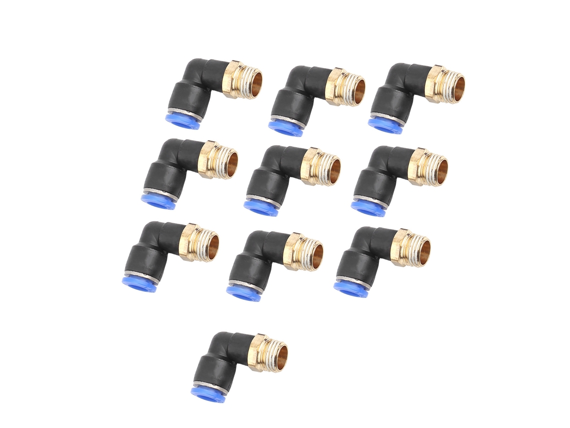 Conector Rápido Elbow Neumático 8mm G1/4 10pcs