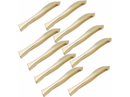 Conjunto De 10 Puxadores Para Armário Cozinha, Puxador De Porta Dourado Em Formato A 128mm, Puxadores De Liga Zinco