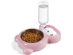 Tigela Portátil Para Água E Alimentos, Em Aço Inoxidável, Acabamento Rosa, Para Refeições E Hidratação Diária