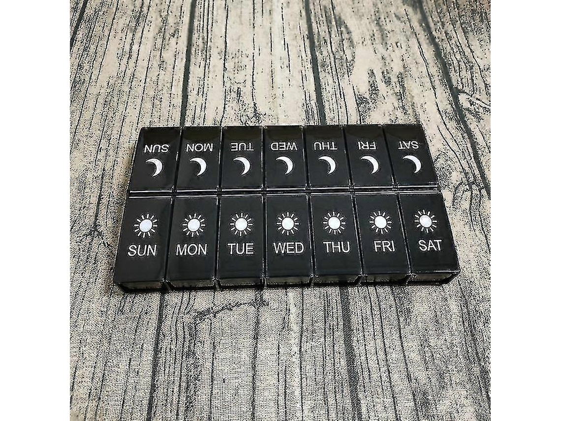 Organizador Semanal De Comprimidos, Estojo Para 7 Dias , Livre Bpa, Ideal Pílulas, Vitaminas Outros Remédios. Aquaforge (manhã E Tarde)