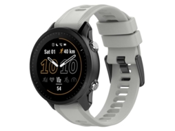 Bracelete para Garmin Forerunner 955 silicone com fivela preta cinza XIAOMOYU