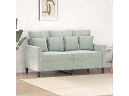 Vidaxl Sofá De 2 Lugares 120 Cm Veludo Cinzento-claro