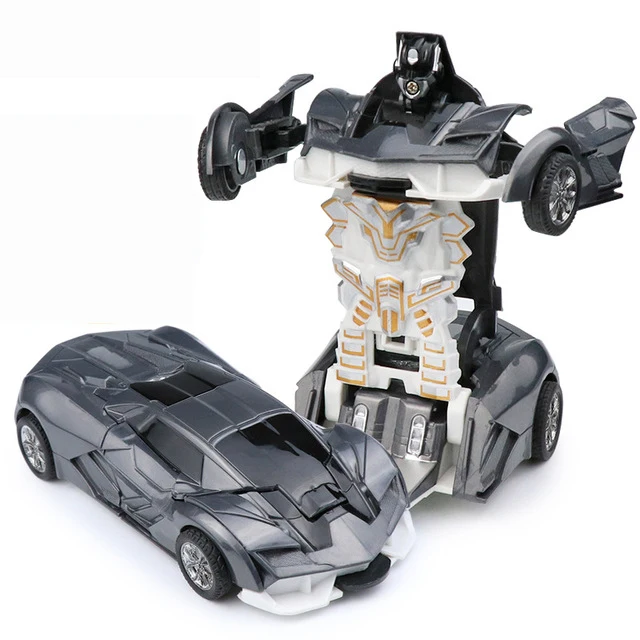 (estilo 2 Cinza) Mini Carrinho De Brinquedo 2 Em 1, Robô Com Transformação Automática, Não Requer Pilhas
