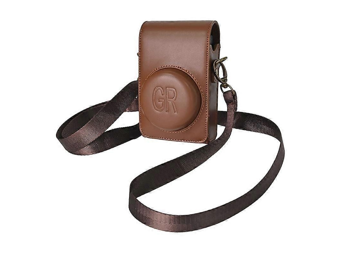 Capa De Couro Pu Para Câmera Com Alça Para Ricoh Gr/grii/griii E Casio Zr1200/zr1500/zr2000/zr3500/zr3600/zr3700/zr5500 Café