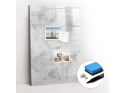 Quadro Magnético Decorativo Muro De Concreto Para A Sala De Estar Espelharte (40x60 Cm)