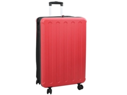 Vidaxl Mala Com Bloqueio Vermelho 50 X 30 X 76 Cm Plástico Abs
