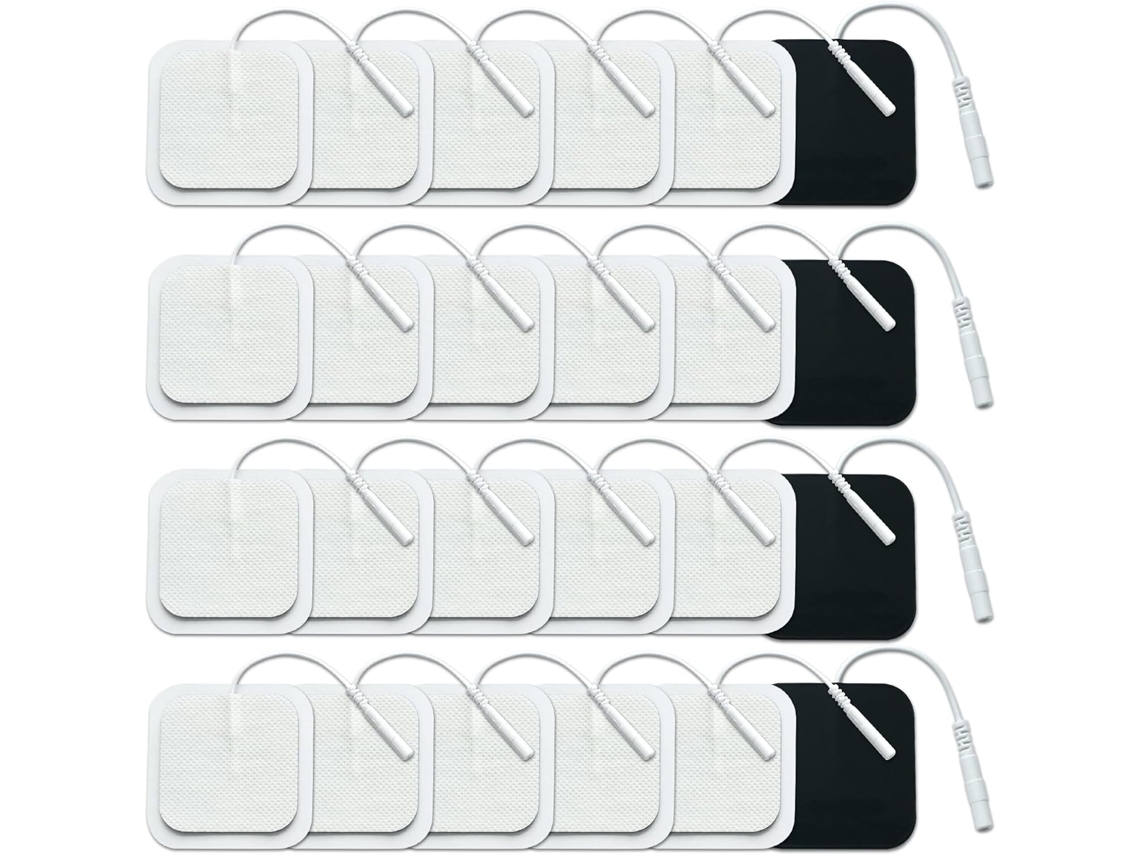 24 Eletrodos De Reposição 40 Mm X Para Aparelho Tens, Autoadesivos Reutilizáveis.