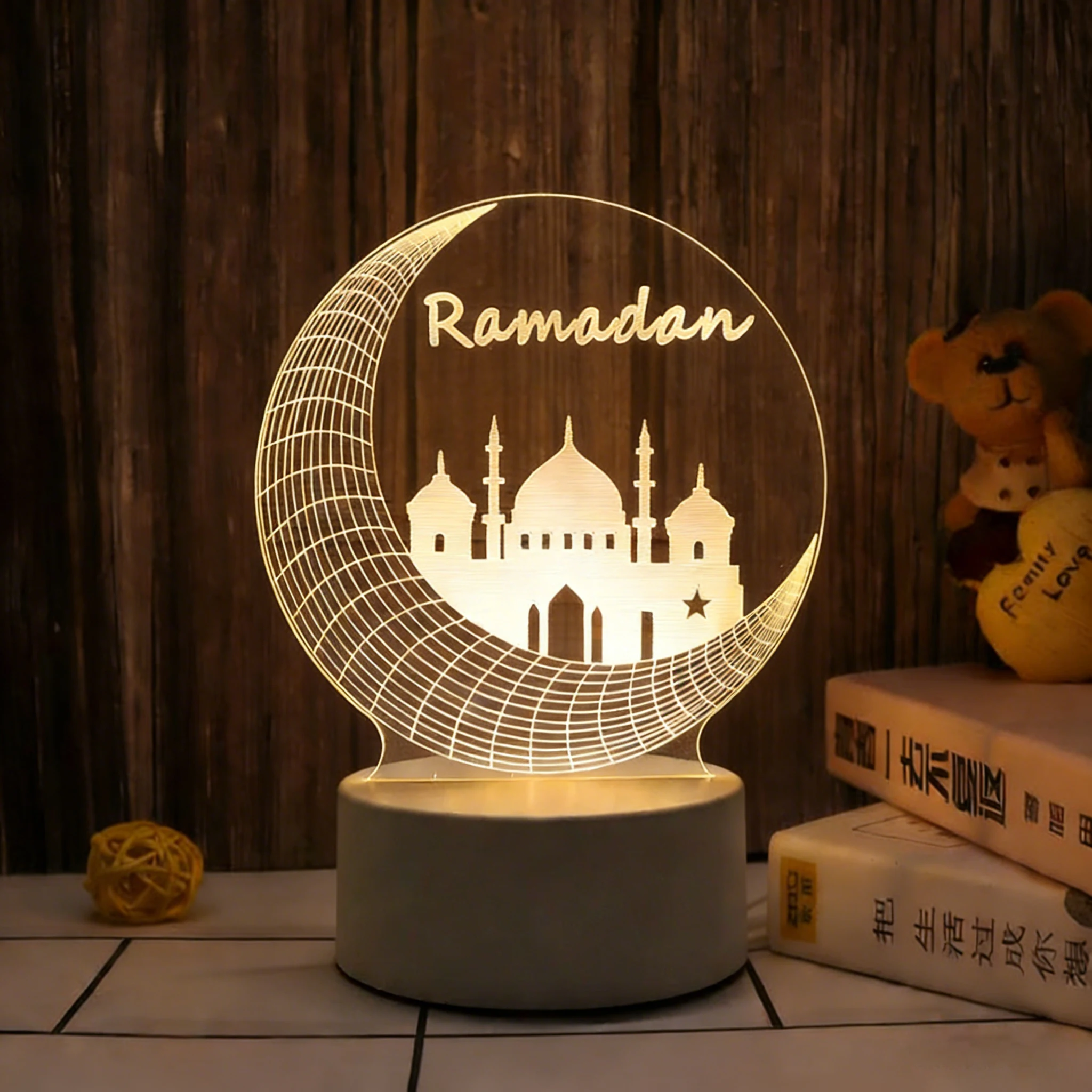 (luz Noturna-40) Luz Da Lua 3d Do Ramadã
