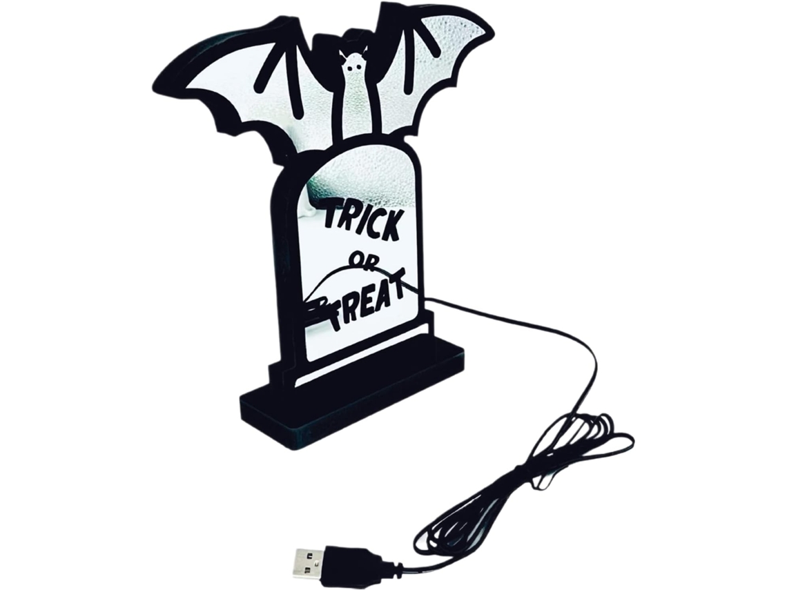 Luminária noturna fantasma alimentada por USB - Enfeite