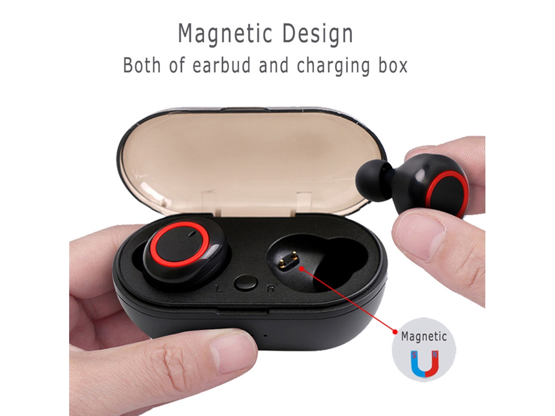 Auriculares Inalámbricos Bluetooth 5.0 Con Micrófono, Controles Táctiles y Estuche de Carga de 450 Mah para Deportes | S/MARCA