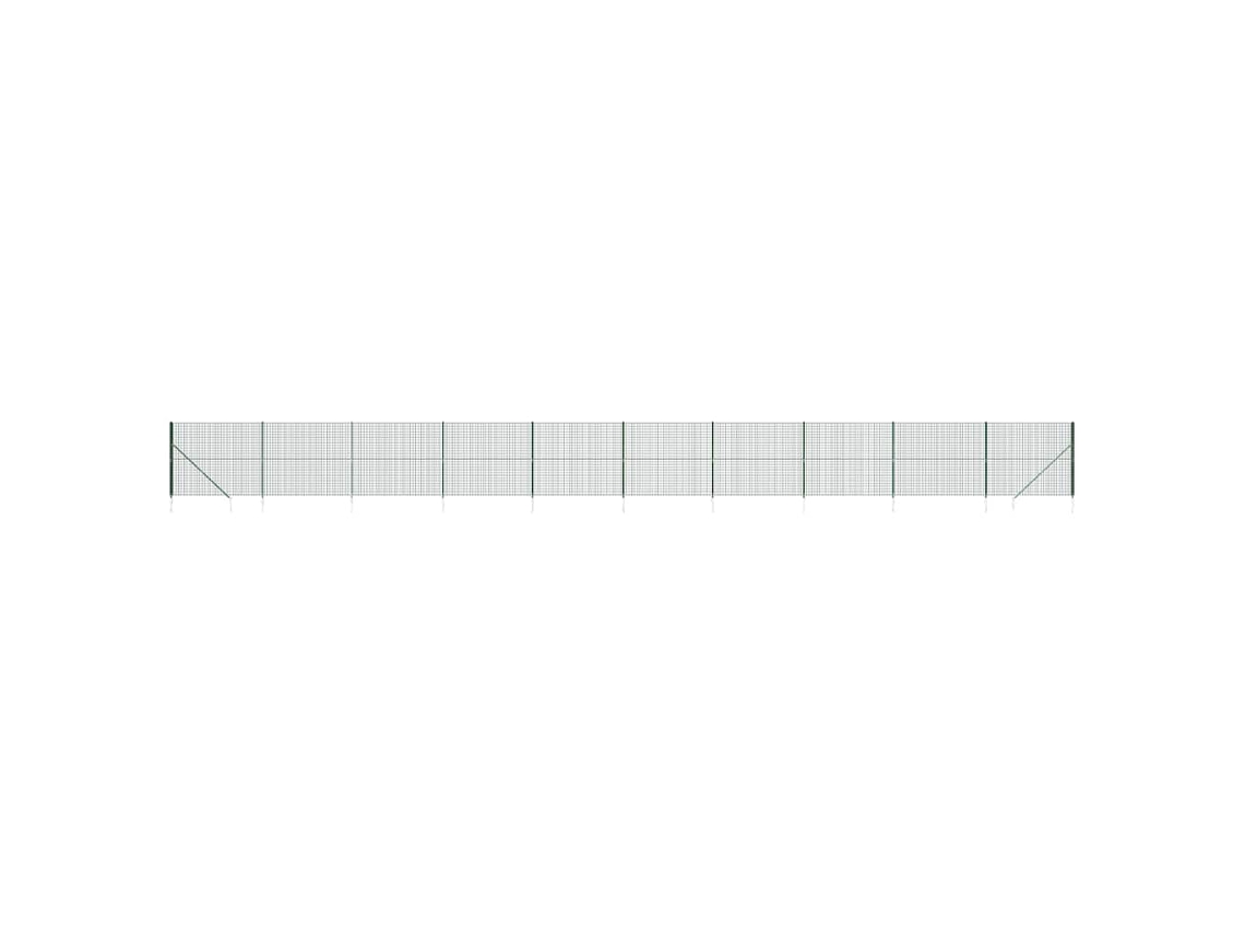Wire Mesh Fence, Wire Mesh Fences Vidaxl Verde Aço (1.6 X 25 M)