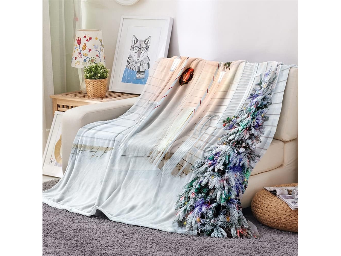 Manta de Flanela Fansu Estampa 3d Quente e Macia Microfibra Ideal para o Inverno Perfeita Cama Ou Sofá Adequad