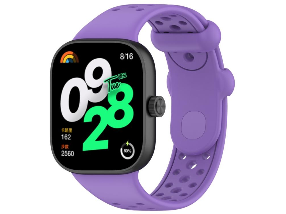 Bracelete Para Xiaomi Band 9 Pro / Redmi Watch 6 / 5 - Silicone Respirável Com Orifícios - Cor Sólida Roxa