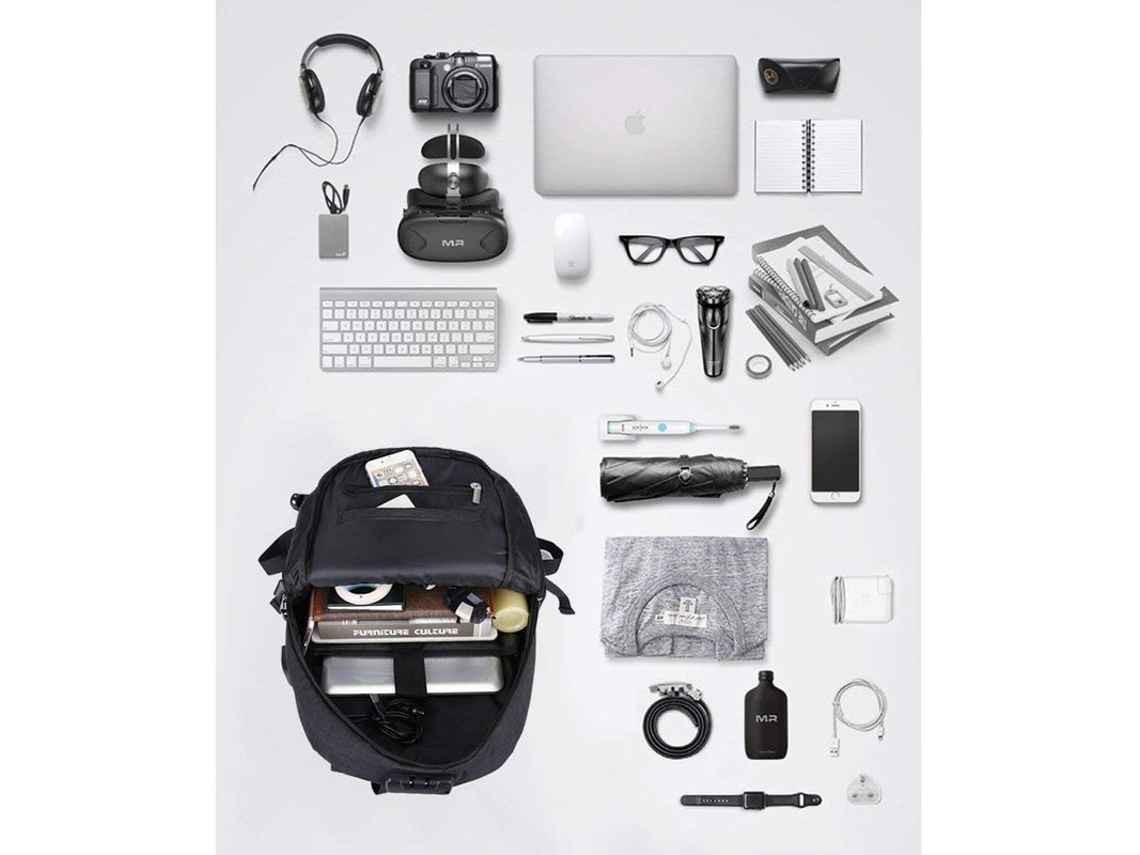 Mochila Antirrobo, Impermeável, com Usb, para Notebook 15,6 polegadas | S/MARCA
