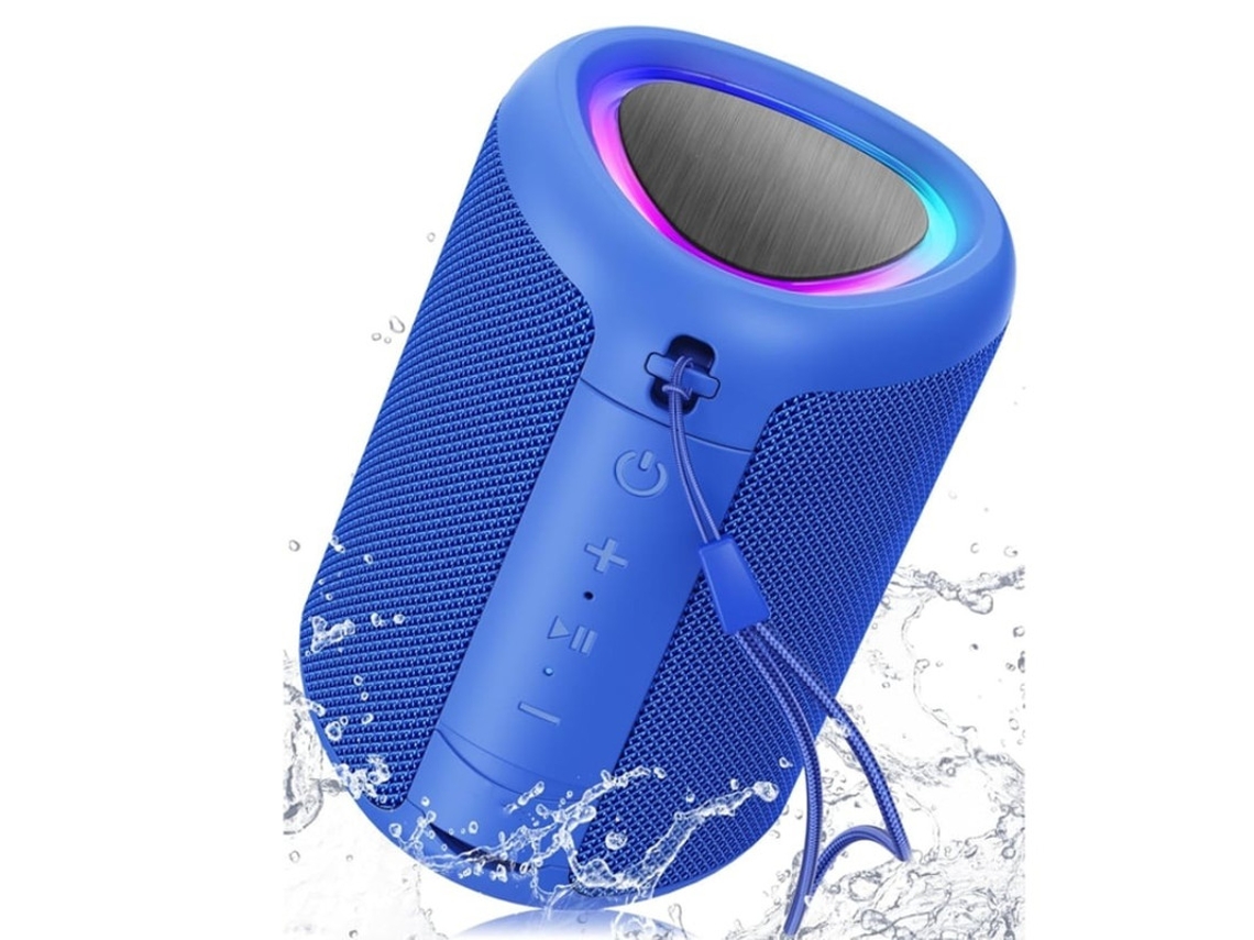 Alto Falante Bluetooth Portátil Com Luzes Som Potente E Cristalino Ipx5 À Prova Dágua Tempo De Reprodução O Dia Todo Entrada Aux E Cartão Yizhood