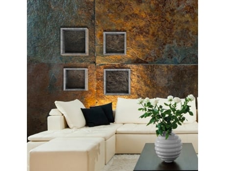Conjunto de 2 prateleiras de cubo de parede com design moderno Ginevra