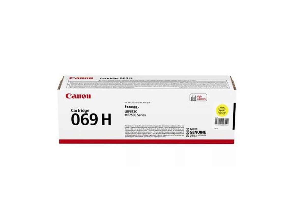 Tóner CANON 069H Amarelo I-Sensys Lbp673Cdw I-Sensys Mf752Cdw I-Sensys Mf754Cdw