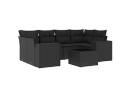 Garden Sofa Set, Garden Sofa Sets Vidaxl Preto Rattan / Vime (n/a)