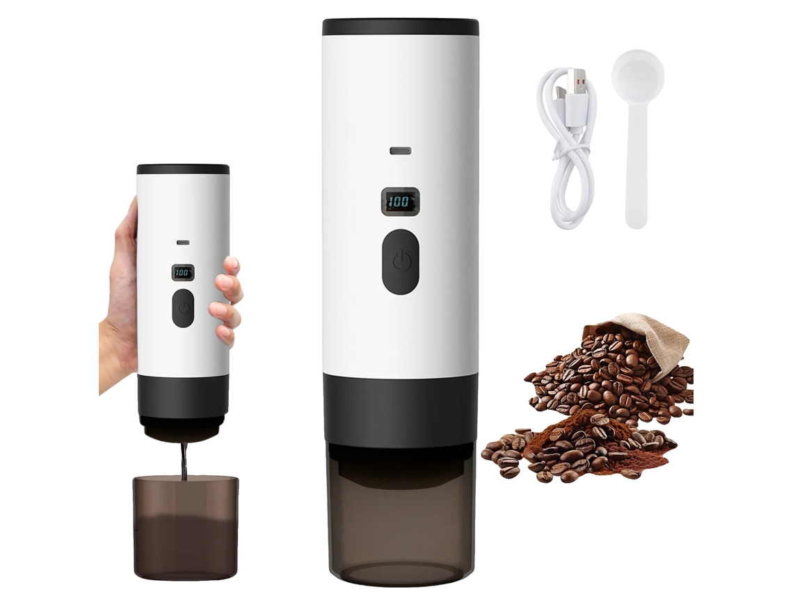 Máquina De Café, Design Compacto E Portátil, Compatibilidade Com Múltiplas Cápsulas, Branco Pérola
