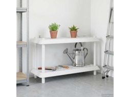 Vidaxl Unidade De Estante 2 Níveis 100 X 40 X 55,5 Cm Pp Branco