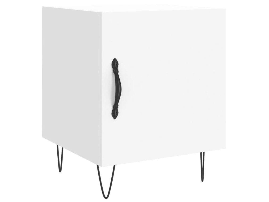 Bedside Cabinet, Bedside Cabinets Vidaxl Branco Madeira Processada (n/a)