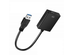 Cabo Conversor Gratuito Usb 3.0 para Hdmi com Conector Fêmea Transferência de Dados em Alta Definição. AQUAFORGE