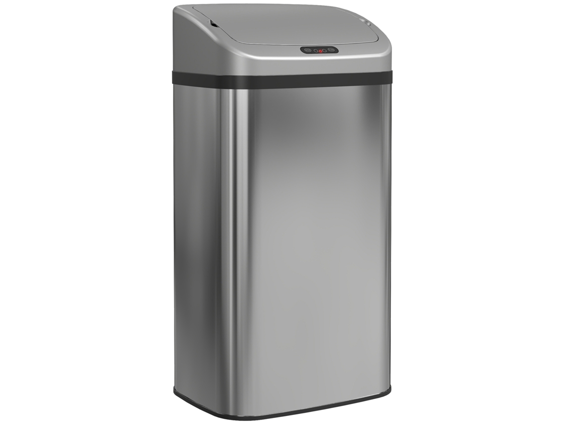 Lixeirinha Automática 48l Sensor Movimento Aço Inox Prata