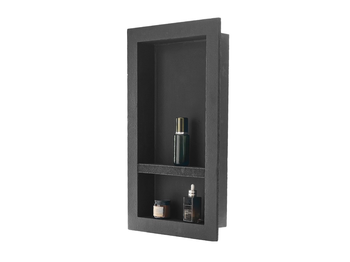 Conjunto Nichos De Parede Impermeáveis E Prateleira Para Duche 10x40x71cm Tekmaquinas