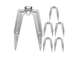 6 Tenedores Asador Rotatorio de Acero Inoxidable para Pollo, Pescado, Carne, Air Fryer, Barbacoa Interior Y Exterior 7,00x5,00x1,50cm Plata