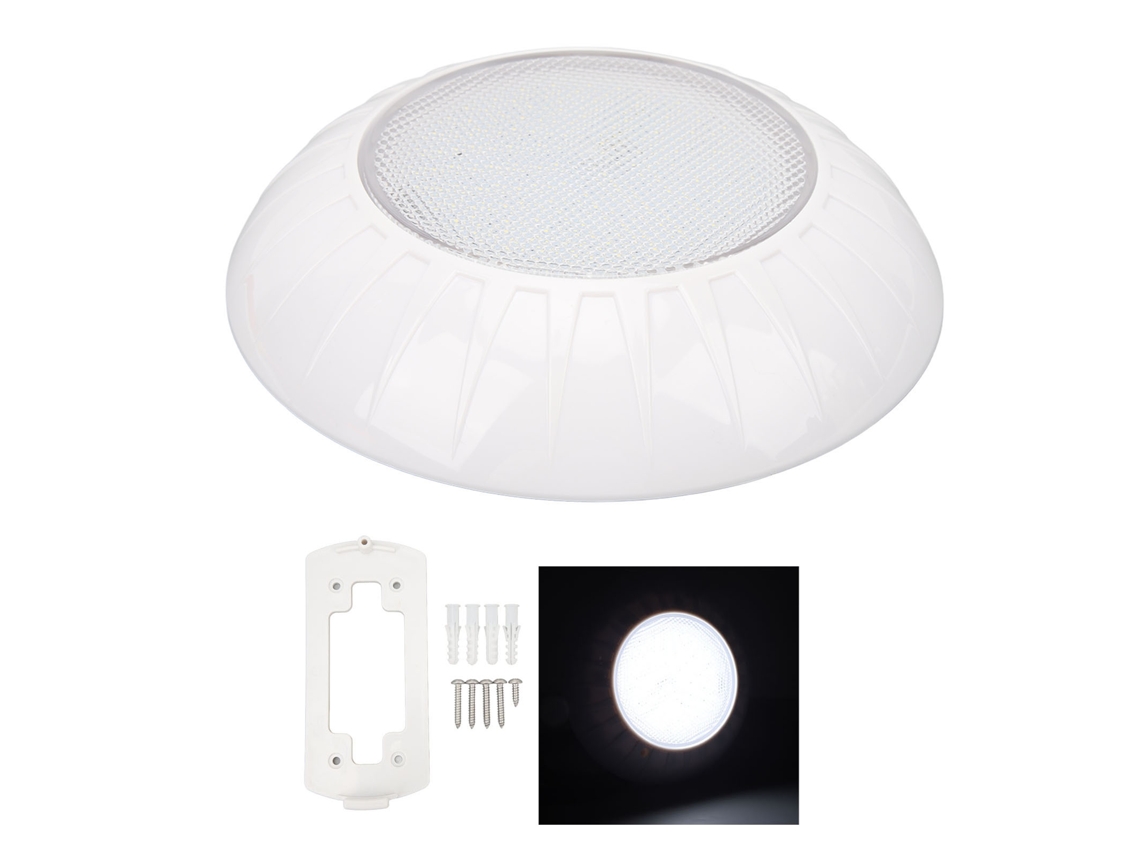 Lâmpada Led Submersível Piscina Ip68 Branca 18w Controle Remoto S/MARCA