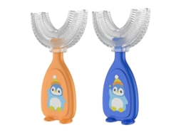 Escova de Dentes Boca Inteira 360 Limpos, Cabeça Silicone Macia, em Forma U Pa Ra Crianças Clareamento GOKOCO